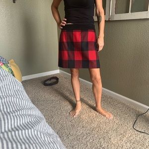 JCrew size 6 buffalo plaid wool mini skirt lined!